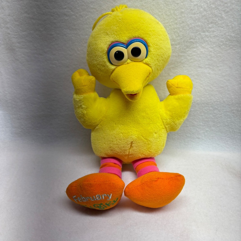 Vintage Big Bird Plush Toy February 2000 Tyco Sesame Street Stuffed Animal‎